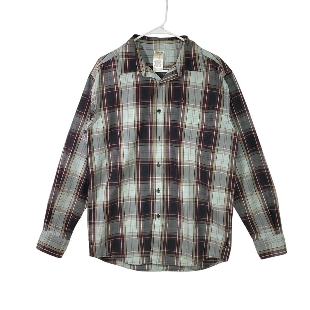 Burton Button Front Plad Shirts Long Sleeve